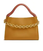 small Chain wooden handle tote bag One size Brown