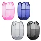 Collapsible Pop Up Laundry Hamper, Mesh Foldable Laundry Basket Bag, Extra La...