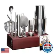 JWJIUEJIU Cocktail Shaker Set, 15-Piece Boston Shaker Bartender Kit, Stainles