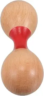 ibasenice Wooden Maracas for Boys and Girls Double-headed Shaker Toy Safe Fun Percussion Instrument Wooden for Babies