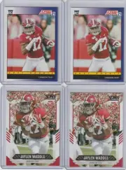 Jaylen Waddle Rookie 8 Card Lot Alabama 2021 Leaf, SAGE, Panini Score, Prestige