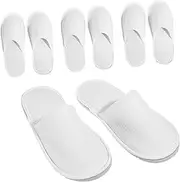 Beaupretty 4 Pairs Disposable Non Slip Indoor Slippers for Men Women Comfortable Closed Toe Hotel Spa Footwear Lightweight Breathable Design for Guests Home Use