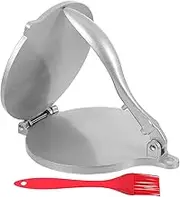 VALICLUD Tortilla Maker Pie Press Multi-Function Manual Dough Press Machine Dumpling Maker Tool for Homemade Pastry and Pizza Dough with Silicone Brush