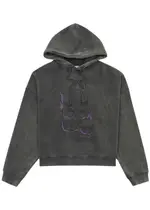 Acne Studios Printed Hooded Cotton Sweatshirt - Black - M M
