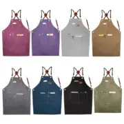 Thicken Canvas Apron Antifouling Apron Kitchen Restaurant Worker Apron
