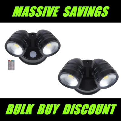 SUKA FOCUS LED Twin Security Garage Spot Flood Light Outdoor Sensor Spotlight