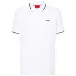 [Hugo] Hugo Logo-appliqué Polo Shirt S WHITE