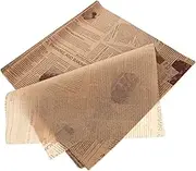 iplusmile 100Sheets Food Wrapping Paper Greaseproof Sandwich Baking Paper Newspaper Design for Snack Boxes Lightweight Strong for Kitchens Cafes