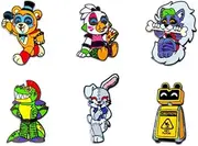 Five Nights At Freddy's Security Breach Pin Set, Official Licensed FNAF Security Breach Pins, Collectors Box Includes 6 Pins By Youtooz Five Nights At Freddy's Collection, Metal, no gemstone