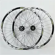 Road Bike Wheelset 26 27.5 29In Bicycle Wheel Road Bike Front Rear Wheels Double Wall Rims, 32H Quick Release Axles Bike Wheels Disc Brake Barrel Shaft 7-11 Speed Wheelset(27.5 inch)