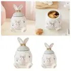 Ceramic Cookie Jar Food Storage Container Jar for Cereal Coffee Beans Peanut