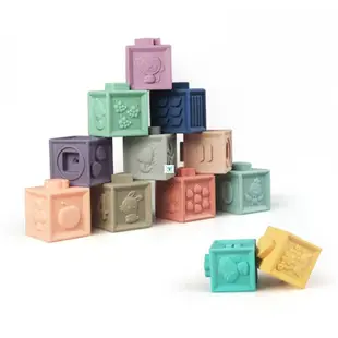 Baby Soft Toys Sensory Silicone Educational Building Blocks