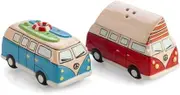 Surf & Camper Combi Kombi Vintage Retro Ceramic Salt & Pepper Shakers Set