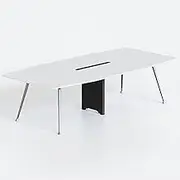 YQMHEZ Conference Table, Computer Desk with Wooden Tabletop, Large Computer Desk, and Stylish Work Desk for Home Offices - Effortless Assembly