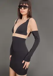 [Poster Grl] Sneak Peek Mesh Bodycon Dress