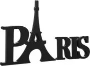 Blulu Paris Decor for Bedroom Wooden Eiffel Tower Table Black