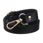 Leather Bag Strap, Shoulder Bag Strap with Metal Hook, Adjustable Cross Body Strap, DIY Bag Accessories, Black 180cmx1.8cm