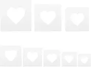 ZTEOFO 8 PCS Large Heart Stencil, Heart Stencils Different Sizes, Heart Template, Heart Template Stencil, Large Heart Stencil, Heart Stencils for Painting, for Painting Template