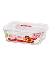 [Lock 'n' Lock] Euro Glass Boroseal Heat Resistant Rectangular Container 2L in Clear