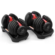 Powertrain Adjustable Dumbbells Set Home Gym Exercise Free Weights - 48kg