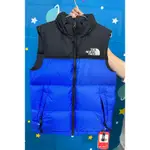 【THE NORTH FACE ICON經典配色鵝絨背心《黑/藍》】496T/羽絨背心/保暖背心/700FP