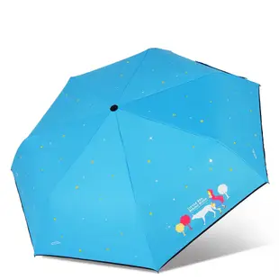 【雙龍牌】小紅帽降溫13度黑膠自動傘自動開收傘晴雨傘B6290NH-湖水藍