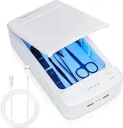 Nail Tool Sterilizer with Blue Light,LXIANGN Portable USB Sterilizating Box for Manicure Salon,Tweezers,Tattoo,Scissors,Jewelry,Phone, Watch,Keys