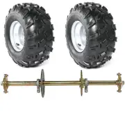 810mm Rear Axle Kit 420 Sprocket 4 Stud Hub Stub Axle 8" Wheels Go Kart Quad ATV