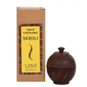 Natural Lasa Aromatics Neroli Perfume Wooden Jar Solid Perfume 6gm