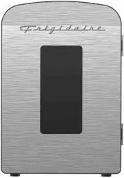 Portable 9-Can Mini Cooler Fridge, 5L, Brushed Stainless Rugged, Window, EFMIS18