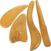 4Pcs Wooden Massagers for Facial Relaxation Multi Functional Scraping Massage Tools for Spa Improved Blood Flow and Skin Health present for Women