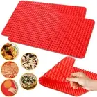 Silicone Baking Mat Pyramid Sheets Cooking Pan 16"x11" 2 Pack-Red，Best Health...