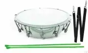 Steel Dhol Tasha Drum with Belt and Stick 12 inch