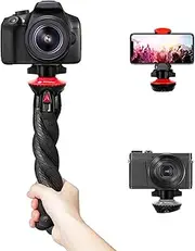 Camera Tripod, Fotopro Flexible Tripods for iPhone Smartphone with Phone Clip for iPhone Xs Max, Samsung, Mirrorless DSLR Sony Nikon Canon
