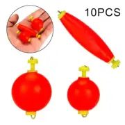 Red 10pcs Tackle Cigars Peg Float Fishing Bobber Round/Oval Type Bobbers Duable