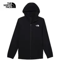 在飛比找PChome24h購物優惠-The North Face北面男款黑色防風防曬防潑水連帽外