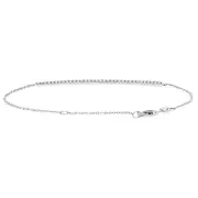 Gili Jewels 14k White Gold Diamond Bar Bracelet - Large Chain