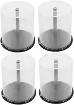 4Pcs Dvd Storage Bin Reusable Plastic Organizing Container for Dvds Compact Holder for Home Office Efficient Storage