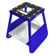 Pit Posse Motorcycle Panel ID Stand w/ Removable Tray Motocross Dirt Bike Blue