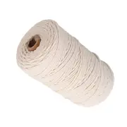 Beige Natural Cotton Twisted Cord Macrame Rope