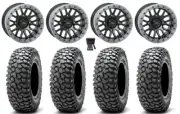 System 3 SB-9 15"Wheels GlossBk 35"RocScraper Sticky Tires Renegade Outlander