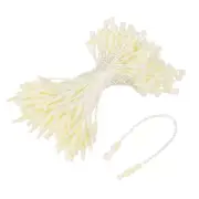 Cotton Hang Tag String Snap Lock Pins Beige 3.2 Inch Pack of 100