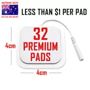 WELLNESS PLUS TENS EMS compatible ELECTRODE PADS 4cm x 4cm x 32 PADS ⭐⭐⭐⭐⭐