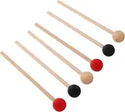 HEATSHAKING Wooden Drumsticks Reusable for Xylophone Marimba Orff Instrument Boys and Girls Beginners Drum Mallets Comfortable Grip