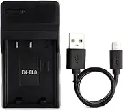 EN-EL8 USB Charger for Nikon Coolpix S52c, P1, P2, S1, S2, S3, S5, S50, S50c, S51, S51c, S52, S6, S7, S7c, S8, S9 Camera and More