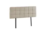 Linen Fabric Queen Bed Deluxe Headboard Bedhead - Beige