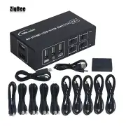 Switch KVM 4-Port Switcher 4 Input and 1 Output USB KVM Display Support PiKVM