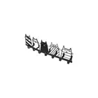 Metal Coat Rack Wall Mounted Key Hook Rack Kitchen Bathroom Bedroom