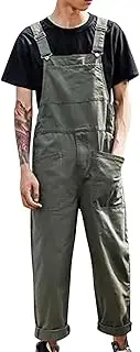 [Generic] Purse Sleepers Men's Bib Overalls Fashion Relaxed Fit Casual Jumpsuit Cotton Lightweight Overalls with Pockets Work for Men