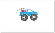 Cute Easter Egg Crusher Monster Tr Car Magnet, 20"x 12" Magnetic Door Display